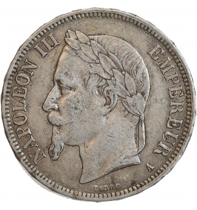 5 Francs Napoléon III Tête Laurée Second Empire