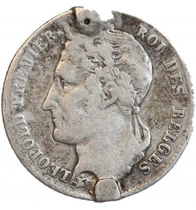 1/2 Franc Léopold Ier Tête Laurée - Belgique Argent