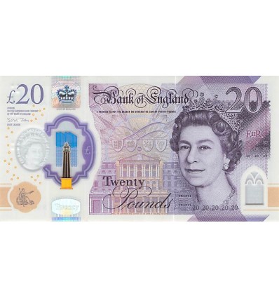 20 Livres Elisabeth II - Polymer - Royaume-Uni - 2018