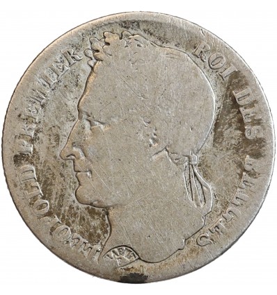 1/2 Franc Leopold Ier Tête Laurée - Belgique Argent
