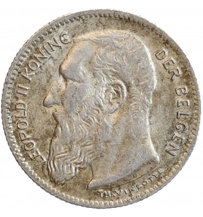 50 Centimes Leopold II Legende Flamande - Belgique Argent