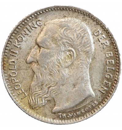 50 Centimes Leopold II Legende Flamande - Belgique Argent