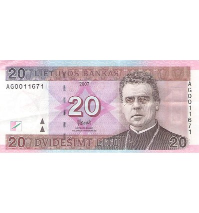 20 Litu Lituanie 2007