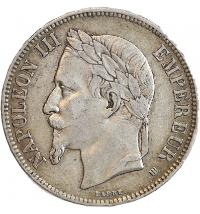 5 Francs Napoléon III Tête Laurée Second Empire
