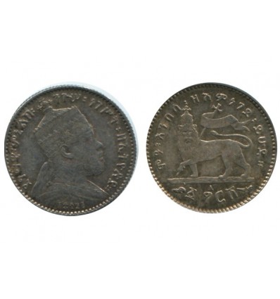 1/20 Birr Menelik II Ethiopie Argent