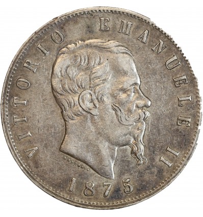 5 Lires Victor Emmanuel II Italie Argent - Italie Réunifiée