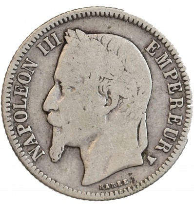 1 Franc Napoléon III Tête Laurée Second Empire