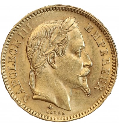 20 Francs Napoléon III Tête Laurée