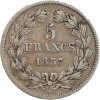 5 Francs Louis-Philippe Ier Tête Laurée Tranche En Relief
