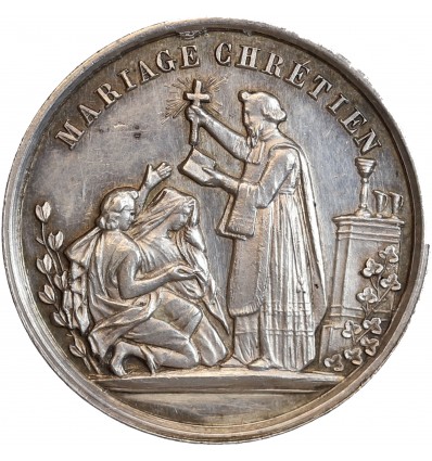 Médaille de Mariage en Argent - Mariage Chrétien