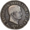 5 Lires Napoleon Imperator Italie Argent - Occupation Française
