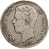 5 Pesetas Amadéo Ier Espagne Argent