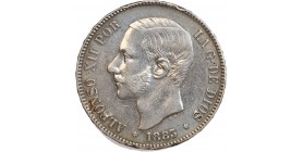 5 Pesetas Alphonse XII Espagne Argent