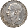 5 Pesetas Alphonse XII Espagne Argent