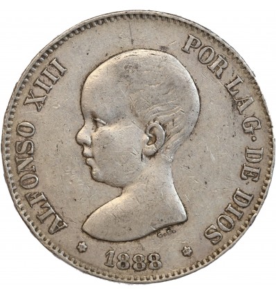 5 Pesetas Alphonse XIII 1er type Espagne Agent