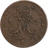 1 Liard Monogramme Marie Thérèse-d'Autriche - Luxembourg