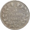 5 Francs Louis-Philippe Ier Tête Laurée Le I plus éloigné - Tranche en Relief