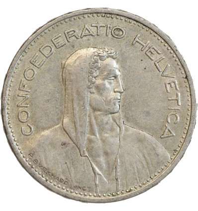 5 Francs Berger Suisse Argent - Confederation