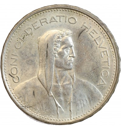 5 Francs Berger Suisse Argent - Confederation