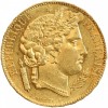 20 Francs Cérès Seconde République - Variété Levrette Oreille Basse