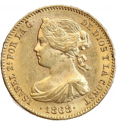 10 Escudos Isabelle II - Espagne