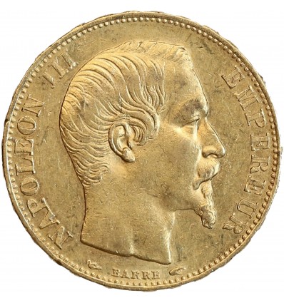 20 Francs Napoléon III Tête Nue
