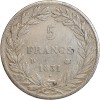 5 Francs Louis Philippe Ier Tête Nue Tranche en Creux
