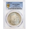 5 Francs Hercule Troisième République 1873 A - PCGS MS64
