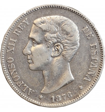 5 Pesetas Alphonse XII - Espagne Argent