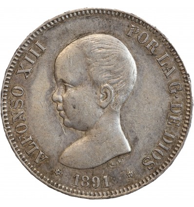 5 Pesatas Alphonse XIII 1er Type - Espagne Argent