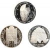 Coffret de trois pièces de 15 Ecus / 100 Francs
