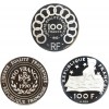Coffret de trois pièces de 15 Ecus / 100 Francs