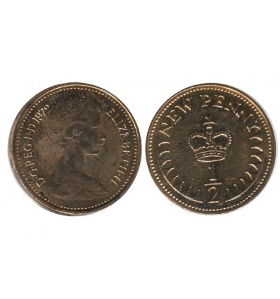 1/2 New Penny Elisabeth II Grande Bretagne