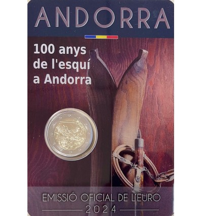 2 Euros Andorre 2024 BU - 100 Ans du Ski