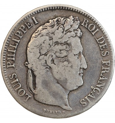 5 Francs Louis-Philippe Ier Tête Laurée Tranche En Relief