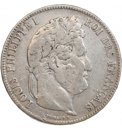 5 Francs Louis-Philippe Ier Tête Laurée Tranche En Relief