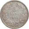 5 Francs Louis-Philippe Ier Tête Laurée Tranche En Relief