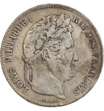 5 Francs Louis-Philippe Ier Tête Laurée Tranche En Relief