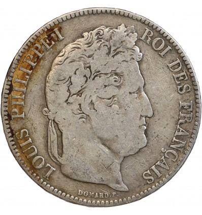 5 Francs Louis-Philippe Ier Tête Laurée Tranche en Relief
