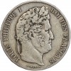 5 Francs Louis-Philippe Ier Tête Laurée Le I plus éloigné - Tranche en Relief