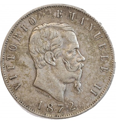5 Lires Victor Emmanuel II Italie Argent - Italie Réunifiée