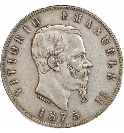 5 Lires Victor Emmanuel II Italie Argent - Italie Réunifiée