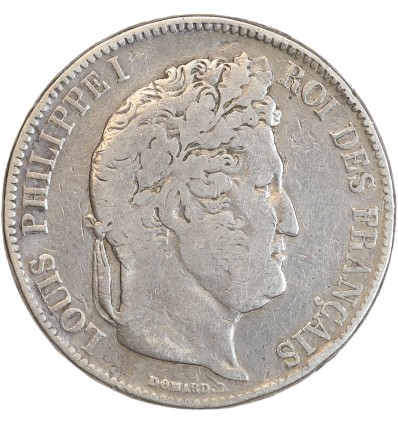 5 Francs Louis-Philippe Ier Tête Laurée Tranche En Relief