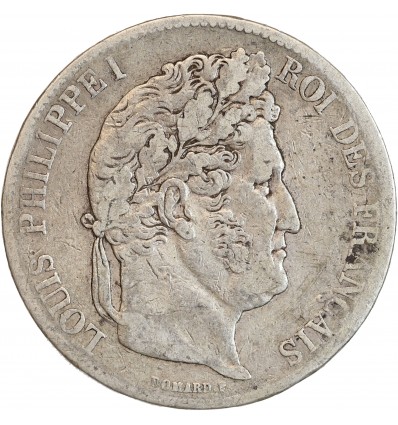 5 Francs Louis-Philippe Ier Tête Laurée Tranche En Relief