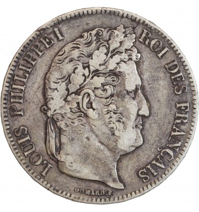 5 Francs Louis-Philippe Ier Tête Laurée Tranche En Relief
