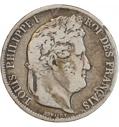 5 Francs Louis-Philippe Ier Tête Laurée Tranche En Relief