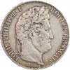 5 Francs Louis-Philippe Ier Tête Laurée Le I plus éloigné - Tranche en Relief