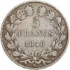 5 Francs Louis-Philippe Ier Tête Laurée Le I plus éloigné - Tranche en Relief