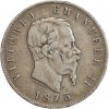 5 Lires Victor Emmanuel II Italie Argent - Italie Réunifiée