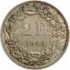 2 Francs Suisse Argent - Confederation
